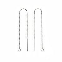 Sterling Silver Ear Threads Threaders 4 Inch with Bridge & Loop