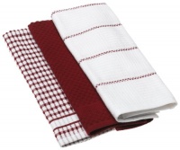 Popcorn 3-Piece Kitchen Towel Set, Red