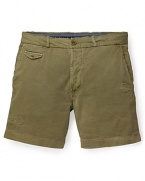 With worn-in details like distressed patches on the front, these Diesel shorts blend rugged styling with a modern edge.