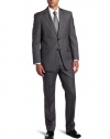 Tommy Hilfiger Men's 2 Button Side Vent Trim Fit Solid Suit with Flat Front Pant