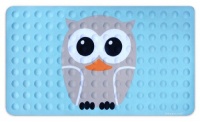 Kikkerland Owl Natural Rubber High Grip Suction Cup Bath Mat