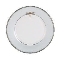 Kate Spade and Lenox join together to bring ease, elegance and understated wit to the table. June Lane is a graceful pattern adorned with a centered dragonfly design, complimented by an elegant accent plate depicting the wings of a dragonfly. Dishwasher safe.