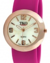 TKO ORLOGI Women's TK614-RFS Rose Gold Slap Metal Fuschia Watch