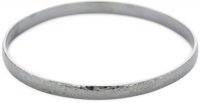 GURHAN Midnight Dark Sterling Silver Hammered Bangle Bracelet