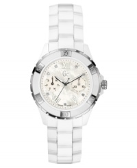 Indulge in high-fashion with this crisp watch by Gc Swiss Made Timepieces.