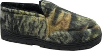 Muk Luks Men's Camouflage Espadrille Sock, Brown, Medium(9-10)