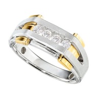 14k Two-tone Gold 1/3ct tw Diamond Ring. Finger Size 8.5