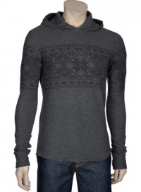 Vince Thermal Shirt Mens XX-Large /2XL / XXL Euro 56 Hoodie Gray Cotton Snowflake Print