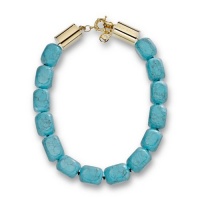 Michael Kors Sleek Exotics Large Bead Necklace - Turquoise