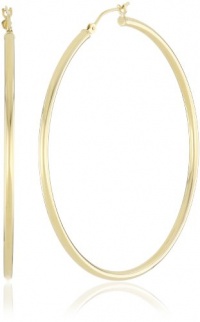 Duragold 14k Yellow Gold Hoop Earrings, (1.97 Diameter)