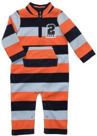 Carter's Boys 1-piece Polyester Microfleece 2 Cute Striped Footless Jumpsuit (24 Months)