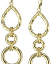 T Tahari Gold Link Drop Earrings