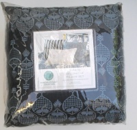 Martha Stewart Indigo Damask 3 Piece Decorative Pillow Set