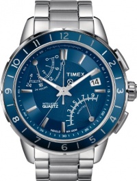 Timex Men's T2N501 Intelligent Quartz SL Series Fly-Back Chronograph Blue Dial Bracelet Watch