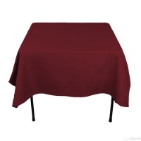 70 in. Square Polyester Tablecloth Burgundy