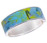 Macy's Haskell Bracelet, Blue and Green Palm Skinny Bangle