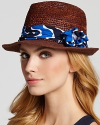 Juicy Couture Mixed Media Straw and Burlap Fedora