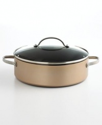 Anolon Advanced Bronze 11-Inch, 5-Quart Covered Sauteuse with Glass Lid