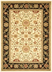 Area Rug 5x7 Rectangle Traditional Ivory - Black Color - Safavieh Lyndhurst Rug from RugPal