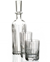 Refined elegance simply stated, the way only Baccarat can. The Harmonie Collection features evenly spaced vertical cuts on handmade crystal of the highest quality. A dashing pattern that suits modern and traditional tastes. Pair this decanter with a bottle of fine single malt for an truly exquisite gift.