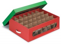 Bankers Box Holiday Ornament Storage Box, Large, Red/Green, 2 Pack (4654101)