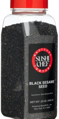 Sushi Chef Black Sesame Seed, 20-Ounce Plastic Containers (Pack of 2)