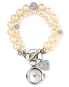 Carolee proves practicality can be pretty with this double strand pearl watch. With crystal beads and a delicate watch charm, it's a piece you'll wear now and treasure forever.