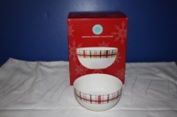 Martha Stewart Collection Festive Plaid-Set of 4 Small Bowl