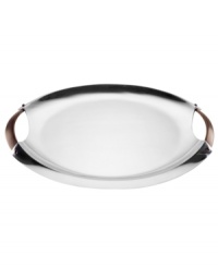 Polished aluminum alone makes Rivet serveware a standout, but with contrasting bronze handles and a sleek yet generously proportioned silhouette, this Dansk tray embodies modern sophistication. (Clearance)