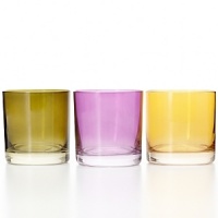 These brightly-hued glasses set a festive tone with a cheery punch of color.