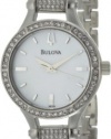 Bulova Women's 96L128 Crystal Bangle Mother-Of-Pearl Dial Watch