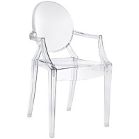 LexMod Philippe Starck Style Louis Ghost Chair in Clear