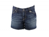 AG Adriano Goldschmied Womens Pry Blue Frayed Denim Shorts 32