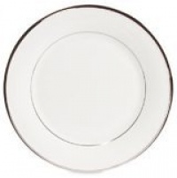 Lenox Solitaire White Platinum Banded Bone China Butter Plate