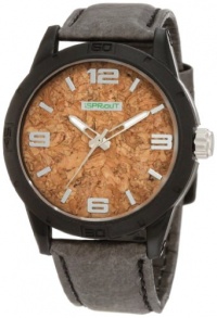 Sprout Men's ST/3401BKBKBK Cork Dial Black Tyvek Strap Eco-Friendly Watch