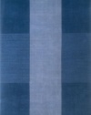 Area Rug 2x3 Rectangle Solid/Striped Light Blue Color - Momeni Metro Rug from RugPal