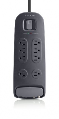 Belkin BV108230-06-BLK 8-Outlet 6-feet 3690 Joules Surge Protector with Cable/Satellite and Telephone Protection