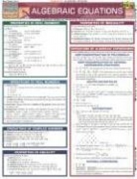 Algebraic Equations (Quickstudy: Academic)