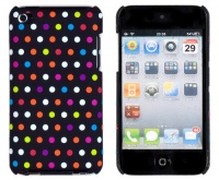 Rainbow Mini Polka Dot Embossed Hard Case for Apple iPod Touch 4, 4G (4th Generation)