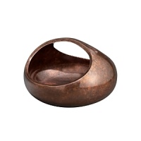 Designer Lou Henry has created an heirloom quality bowl with a truly sumptuous patina by laying a bronze finish over metal.