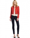 Joe's Jeans Women's Crop Jacket, Red Hot, Medium