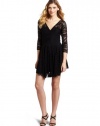 Rebecca Minkoff Women's Frida V-Neck Dress, Black, 4