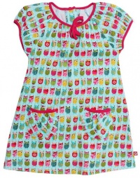 Zutano Owls Picnic Dress - Aqua-5T