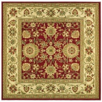 Safavieh Lyndhurst Collection LNH212F Red and Ivory Square Area Rug, 6-Feet Square