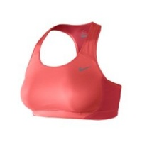 NIKE Women's Dri-Fit High Support Shape Bra - Orange-Large