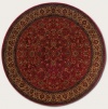 Couristan 3791/4872 Everest Isfahan/Crimson 5-Feet 3-Inch Round Rug