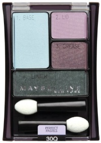 Maybelline New York Expert Wear Eyeshadow Quads, 30q Seashore Frosts Perfect Pastels, 0.17 Ounce