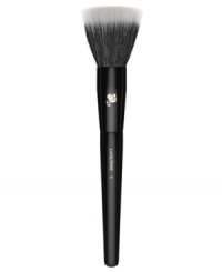 This unique brush features synthetic and natural bristles for versatile effects. Provides the lightest application of highlighters, blush and face powders for a flawless, professional look. Denser brush hairs absorb more product for applying color, or buffing off excess pigments. How to use: For color or highlighter application dip bristled head into powder and tap off excess. Use as a traditional powder or blush brush, either in sweeping strokes towards the temples, or in a circular motion on the apples of cheeks. For softening or buffing effect first ensure brush is free of color. Using bristle tips only blend with gentle, circular strokes.