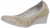 Calvin Klein Women's Prizma Satin/Patent Slip-On Fashion Sneaker,Champagne/Light Taupe,8 M US