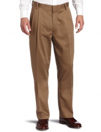 Dockers Men's Never-Iron Essential Khaki D3 Classic Fit Pleated Pant, Taupe, 34x30